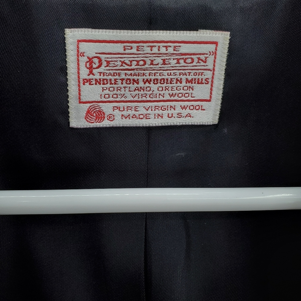 Vintage Pendleton Blazer Jacket Black Womens 10 P… - image 5